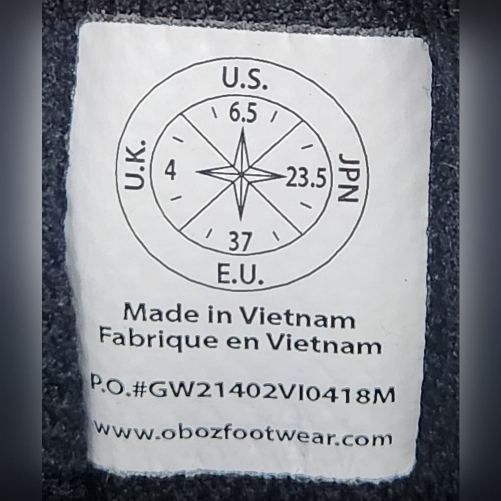 Oboz Sawtooth II Brown Hiking Low Top Boots Women's Size 6.5 - Picture 9 of 9